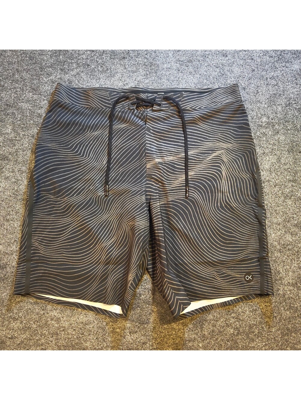 Outerknown 33 Recycled Polyester Shorts – Wavy Pattern – Fair Trade Certified